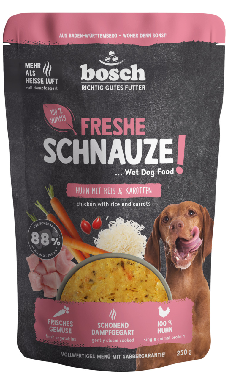 Freshe Schnauze Huhn mit Reis & Karotten 250 g