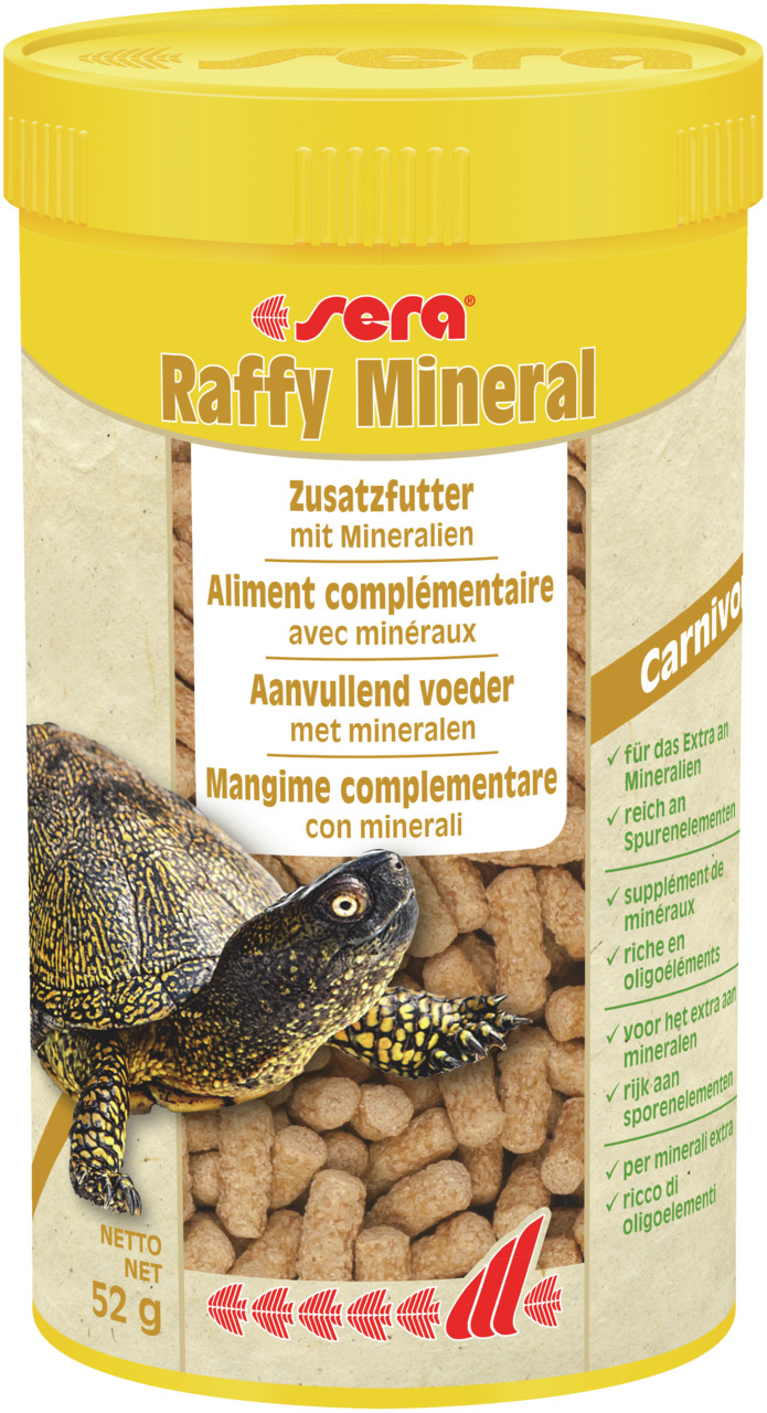 Sparpaket 2 x 250 ml Sera Raffy Mineral Nature Zusatzfutter mit Mineralien Wasserschildkröten Ergänzungsfutter