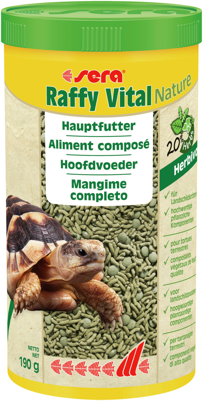 Sparpaket 2 x 1 l Sera Raffy Vital Nature Landschildkröten Hauptfutter