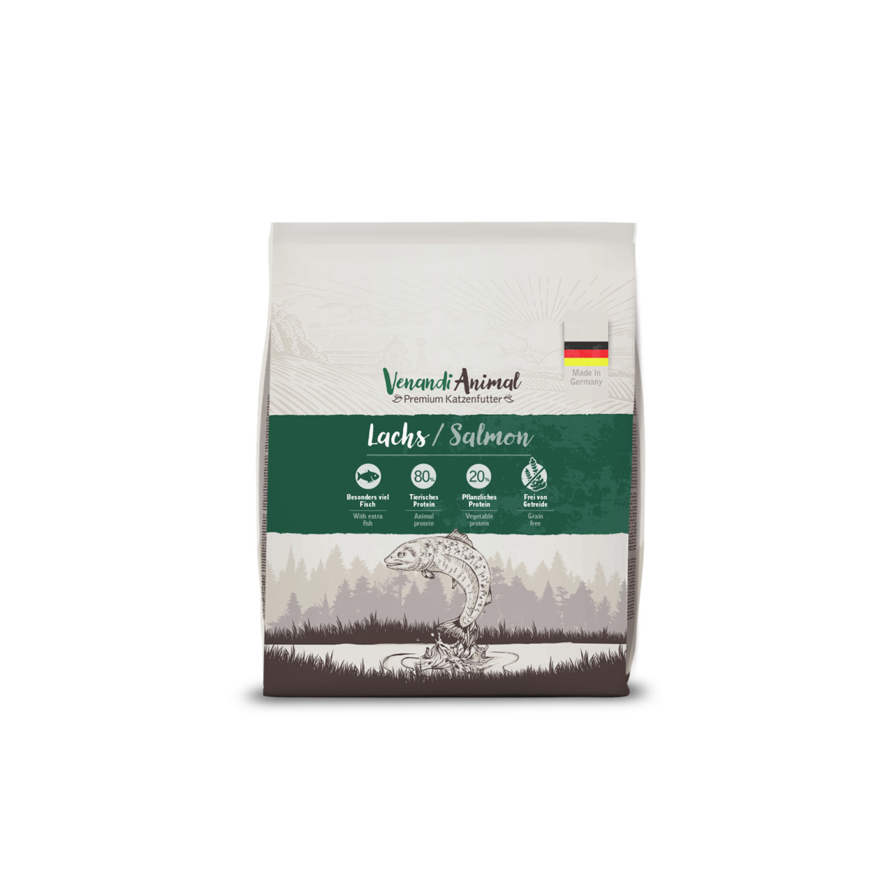 VenandiAnimal Lachs 300 Gramm Katzentrockenfutter