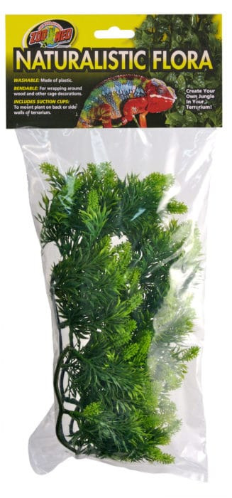 Sparpaket 2 x Zoo Med Natural Bush Malaysian Fern Kunstpflanze Terrarium Dekoration M