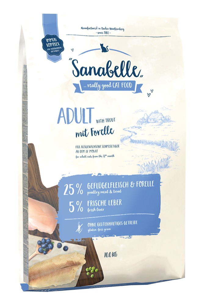 Sanabelle Adult mit Forelle 10kg Katzentrockenfutter
