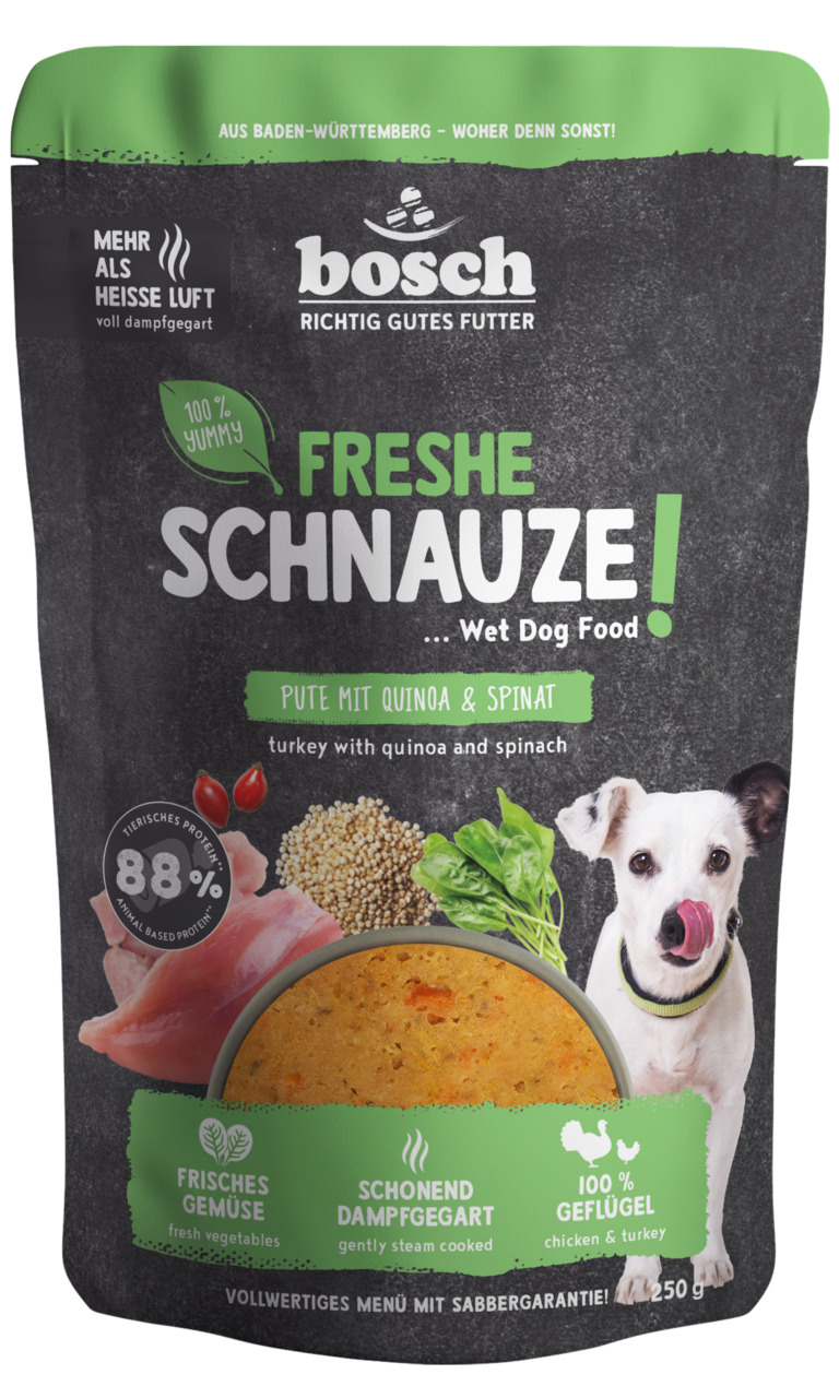 Freshe Schnauze Pute mit Quinoa & Spinat 250 g